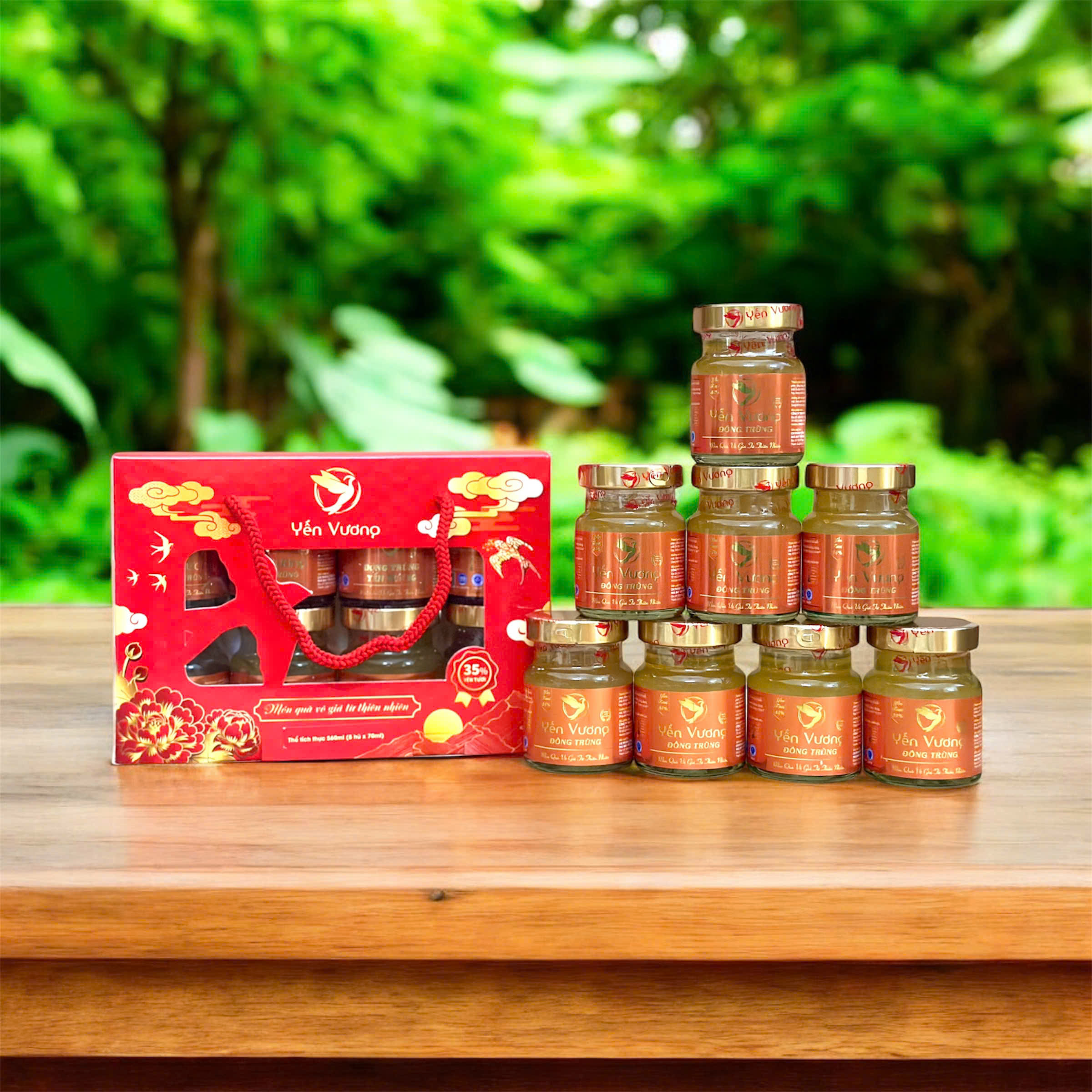 Lốc 8 hũ yến Vương 70ml Đông Trùng